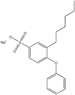 3-Hexyl-4-phenoxybenzenesulfonic acid sodium salt 结构式