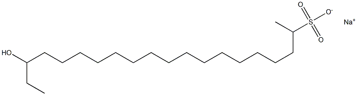 18-Hydroxyicosane-2-sulfonic acid sodium salt 结构式