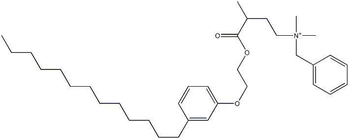 N,N-Dimethyl-N-benzyl-N-[3-[[2-(3-tridecylphenyloxy)ethyl]oxycarbonyl]butyl]aminium 结构式