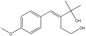 3-(4-Methoxyphenyl)methylene-2-methylpentane-2,5-diol 结构式