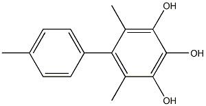 4,6-Dimethyl-5-(4-methylphenyl)benzene-1,2,3-triol 结构式