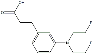 3-[Bis(2-fluoroethyl)amino]benzenepropanoic acid 结构式