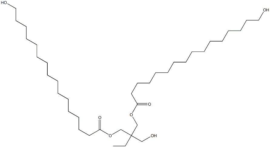 Bis(16-hydroxyhexadecanoic acid)2-ethyl-2-(hydroxymethyl)-1,3-propanediyl ester 结构式