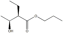 (2R,3S)-2-Ethyl-3-hydroxybutyric acid propyl ester 结构式