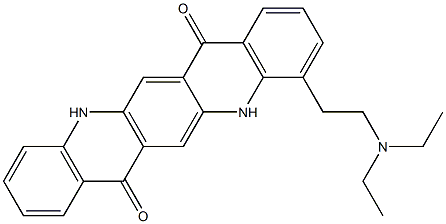 4-[2-(Diethylamino)ethyl]-5,12-dihydroquino[2,3-b]acridine-7,14-dione 结构式