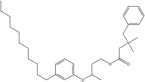 N,N-Dimethyl-N-benzyl-N-[[[3-(3-undecylphenyloxy)butyl]oxycarbonyl]methyl]aminium 结构式