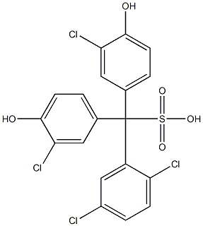 (2,5-Dichlorophenyl)bis(3-chloro-4-hydroxyphenyl)methanesulfonic acid 结构式