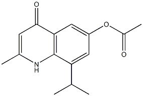 8-Isopropyl-6-acetyloxy-2-methylquinolin-4(1H)-one 结构式