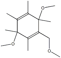 3,6-Dimethoxy-1-methoxymethyl-2,3,4,5,6-pentamethyl-1,4-cyclohexadiene 结构式