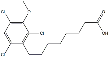 8-(5-Methoxy-2,4,6-trichlorophenyl)octanoic acid 结构式