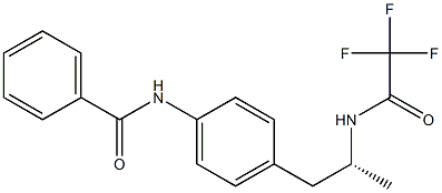 (-)-N-[4-[(R)-2-(Trifluoroacetylamino)propyl]phenyl]benzamide 结构式