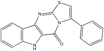 1-Phenyl-3-thia-4,9,10a-triazacyclopenta[b]fluoren-10(9H)-one 结构式