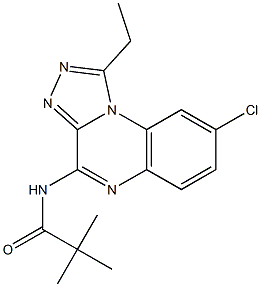 8-Chloro-4-pivaloylamino-1-ethyl[1,2,4]triazolo[4,3-a]quinoxaline 结构式