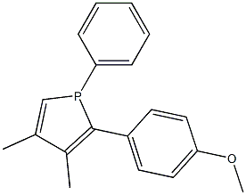 1-Phenyl-2-(4-methoxyphenyl)-3,4-dimethyl-1H-phosphole 结构式