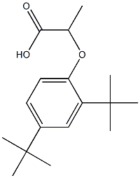 2-(2,4-Di-tert-butylphenoxy)propanoic acid 结构式