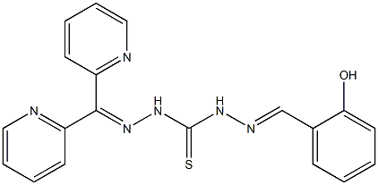 1-[Di(2-pyridinyl)methylene]-5-(2-hydroxybenzylidene)thiocarbonohydrazide 结构式