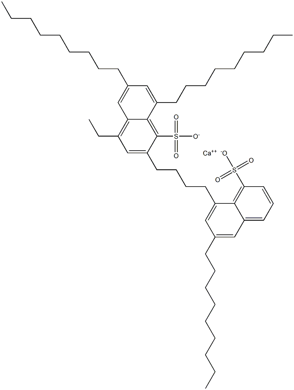 Bis(6,8-dinonyl-1-naphthalenesulfonic acid)calcium salt 结构式