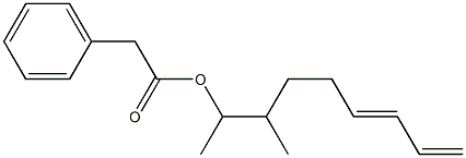Phenylacetic acid 1,2-dimethyl-5,7-octadienyl ester 结构式