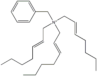 Tri(2-heptenyl)benzylaminium 结构式