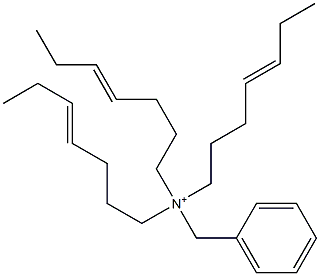 Tri(4-heptenyl)benzylaminium 结构式