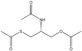 (-)-N-[(R)-2-Acetyloxy-1-(acetylthiomethyl)ethyl]acetamide 结构式