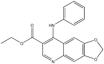 4-[[Phenyl]amino]-6,7-(methylenedioxy)quinoline-3-carboxylic acid ethyl ester 结构式