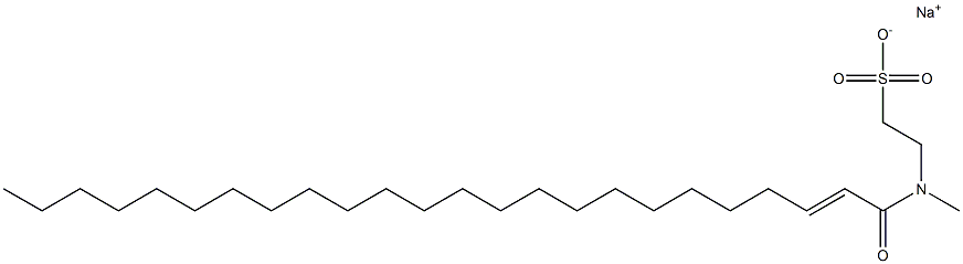 N-(1-Oxo-2-tetracosen-1-yl)-N-methyltaurine sodium salt 结构式