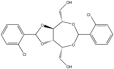 2-O,5-O:3-O,4-O-Bis(2-chlorobenzylidene)-L-glucitol 结构式