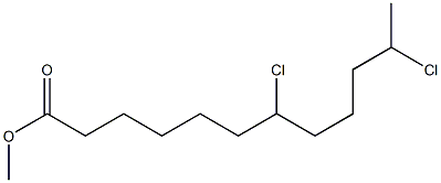 7,11-Dichlorododecanoic acid methyl ester 结构式