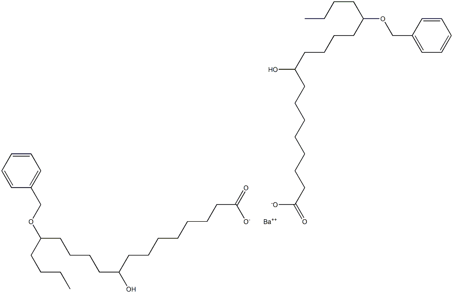 Bis(14-benzyloxy-9-hydroxystearic acid)barium salt 结构式