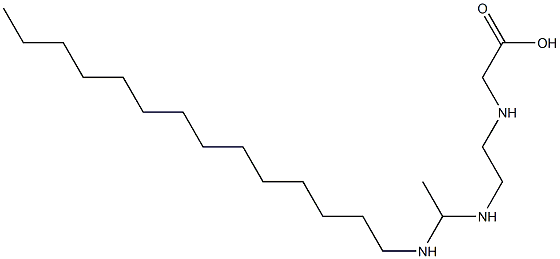 N-[2-[1-(Tetradecylamino)ethylamino]ethyl]glycine 结构式