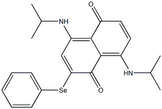 4,8-Bis(isopropylamino)-2-(phenylseleno)naphthalene-1,5-dione 结构式