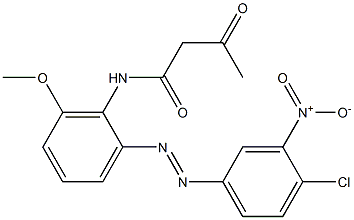 2-Acetyl-2'-(4-chloro-3-nitrophenylazo)-6'-methoxyacetanilide 结构式