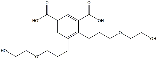 4,5-Bis(6-hydroxy-4-oxahexan-1-yl)isophthalic acid 结构式