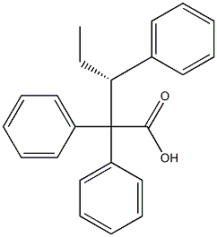 [R,(+)]-2,2,3-Triphenylvaleric acid 结构式