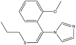 1-[(E)-2-Propylthio-1-(2-methoxyphenyl)ethenyl]-1H-imidazole 结构式