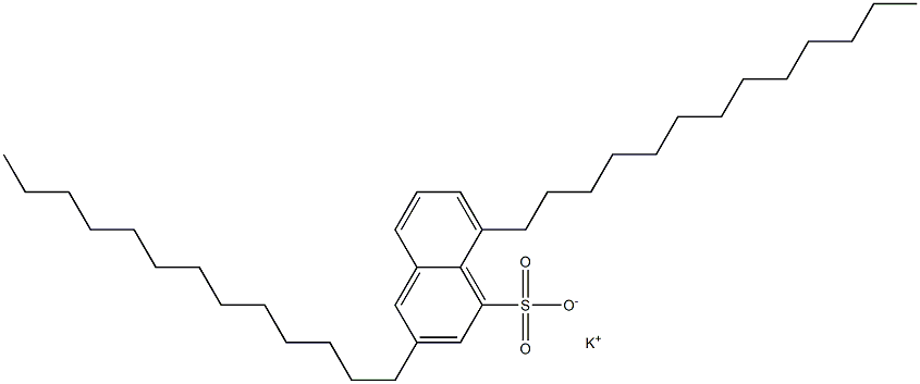 3,8-Ditridecyl-1-naphthalenesulfonic acid potassium salt 结构式