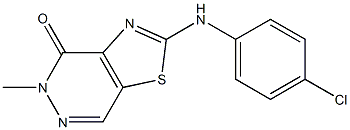 2-(4-Chlorophenylamino)-5-methylthiazolo[4,5-d]pyridazin-4(5H)-one 结构式