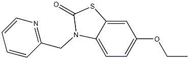 3-(2-Pyridinylmethyl)-6-ethoxybenzothiazol-2(3H)-one 结构式