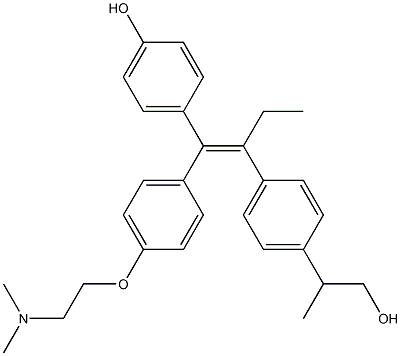 4-[(Z)-2-[4-(2-Hydroxy-1-methylethyl)phenyl]1-[4-(2-dimethylaminoethoxy)phenyl]-1-butenyl]phenol 结构式