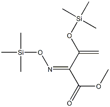 2-(Trimethylsiloxyimino)-3-(trimethylsiloxy)-3-butenoic acid methyl ester 结构式