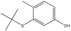 3-(tert-Butylthio)-4-methylphenol 结构式