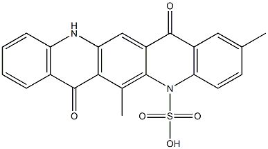 5,7,12,14-Tetrahydro-2,6-dimethyl-7,14-dioxoquino[2,3-b]acridine-5-sulfonic acid 结构式