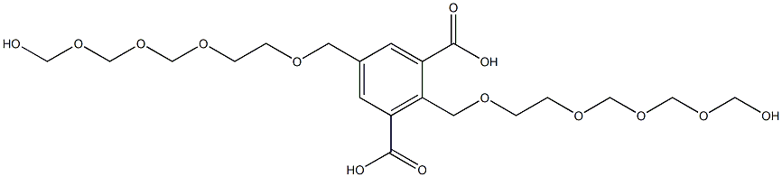 2,5-Bis(10-hydroxy-2,5,7,9-tetraoxadecan-1-yl)isophthalic acid 结构式