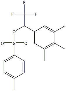 4-Methylbenzenesulfonic acid 2,2,2-trifluoro-1-(3,4,5-trimethylphenyl)ethyl ester 结构式