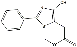 4-Hydroxy-2-phenylthiazole-5-acetic acid methyl ester 结构式