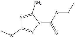 5-Amino-3-(methylthio)-1H-1,2,4-triazole-1-dithiocarboxylic acid ethyl ester 结构式