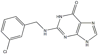 2-(3-Chlorobenzylamino)-9H-purin-6(1H)-one 结构式