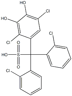 (2,5-Dichloro-3,4-dihydroxyphenyl)bis(2-chlorophenyl)methanesulfonic acid 结构式