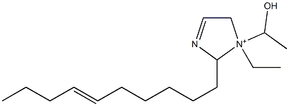 2-(6-Decenyl)-1-ethyl-1-(1-hydroxyethyl)-3-imidazoline-1-ium 结构式